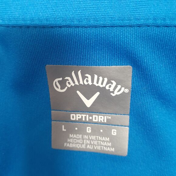 Callaway Opti-Dri Men’s Size L Blue Performance Golf Polo Shirt - Picture 3 of 9